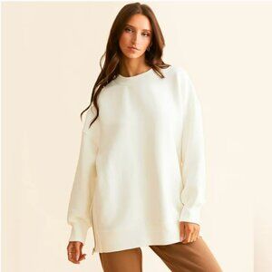 Varley Manning Cream Crewneck Sweater